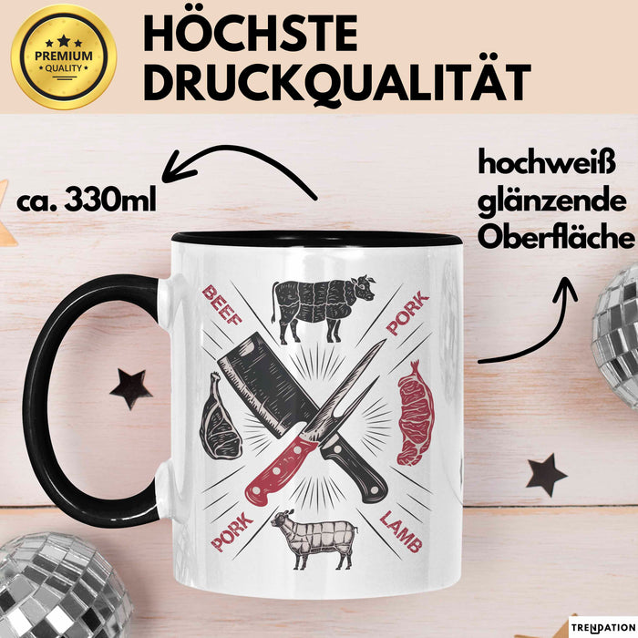 Metzger Tasse Geschenkidee Fleischschneider Lustiger Spruch Geschenkidee Lustig Trendation