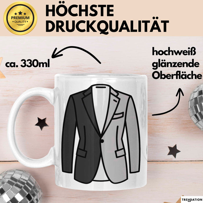 Minimalistischer Modefan Tasse Geschenkidee Weiß Trendation