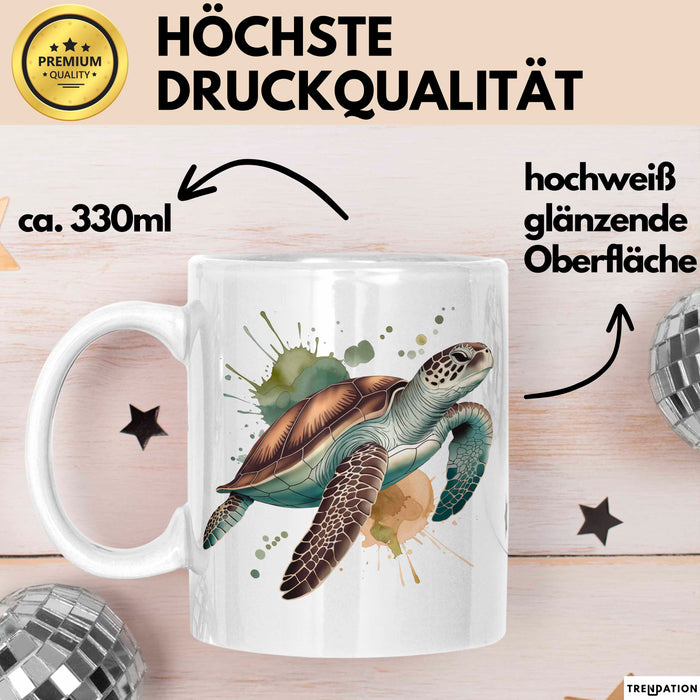 Schildkröte Tierliebhaber Tasse Geschenk Lustige Geschenkidee Spruch Trendation