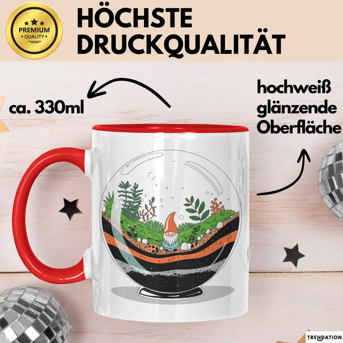 Terrarium Bauer Tasse Geschenk Lustige Geschenkidee Spruch Für Mini Welt Erschaffer Rot Trendation