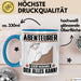 Abenteurer Tasse Geschenk für Abenteurer Der Mann Der Alles Kann Geschenkidee zum Geburtstag Blau Trendation
