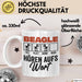 Beagle Hören Aufs Wort Tasse Geschenk Beagle Besitzer Mama Becher Weiß Trendation