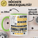 Fußballspieler Geschenk Tasse Lustiger Spruch Erheben Sie Sich Der Fußballspieler Betritt den Raum Grün Trendation