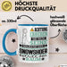 Snowshoer Geschenk Tasse Lustiger Spruch Erheben Sie Sich Der Snowshoer Betritt den Raum Blau Trendation