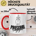 Katzen Tasse Pauschal Dagegen Katze Katzenliebhaber Kater Geschenk Miau Katzenbesitzerin Geschenkidee Humor Kaffee-Becher Rot Trendation