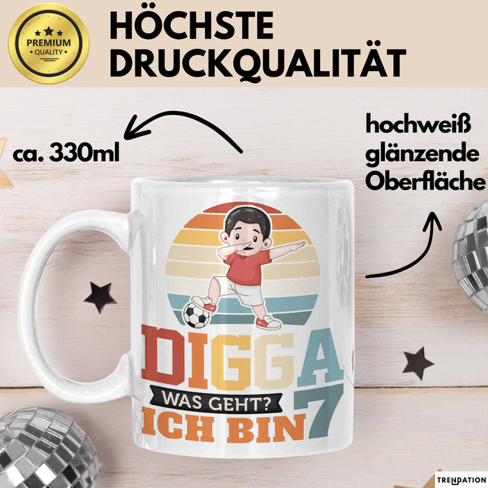 Digga Tasse Geschenk Siebter Geburtstag Lustiger Spruch Was Geht Weiß Trendation