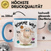 Schaf Tasse Geschenkidee Komme Was Wolle Ich Sheep That Blau Trendation