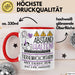 Tierheimvolontärin Tasse Geschenk Lustig Abstand Halten Hochleistungs-Tierheimvolontärin Mit Drang Zur Perfektion Bei Der Arbeit Rot Trendation