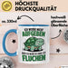 Sarkastische Schildkröte Tierliebhaber Tasse Geschenk Lustige Geschenkidee Spruch Ich Werde Die Ganze Zeit Fluchen Blau Trendation