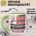 Motorradfahrer Geschenk Tasse Lustiger Spruch Erheben Sie Sich Der Motorradfahrer Betritt den Raum Grün Trendation