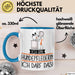 Geschenk für Hundepflegerin Tasse Lustige Geschenkidee Geburtstag Ich Bin Hundepflegerin Ich Darf Das Blau Trendation