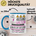 Karatesportlerin Tasse Geschenk Lustig Abstand Halten Hochleistungs-Karatesportlerin Mit Drang Zur Perfektion Bei Der Arbeit Blau Trendation