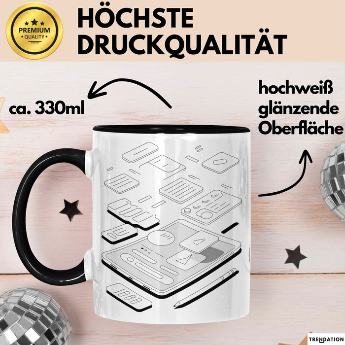UI Designer Tasse Geschenk Lustige Geschenkidee Spruch Für Interface Gestalter Trendation