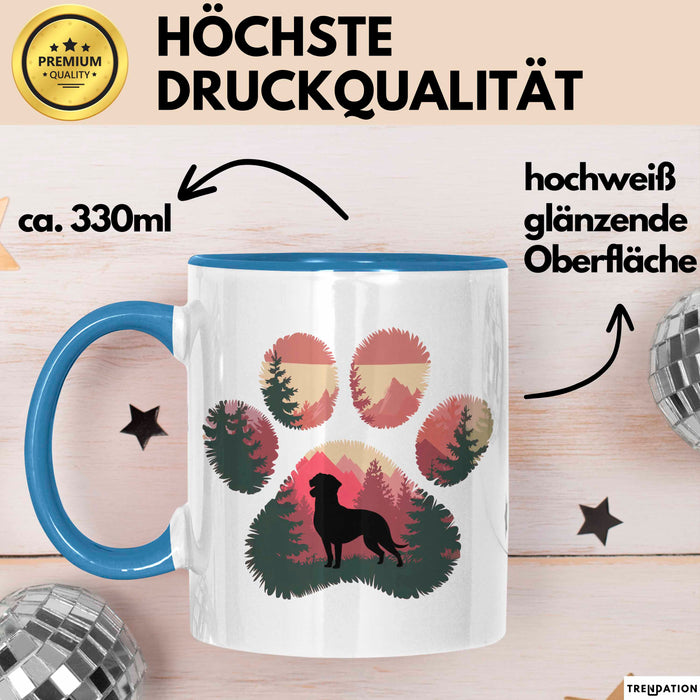 Appenzeller Sennenhund Hund Tasse Geschenk Lustige Geschenkidee Spruch Blau Trendation