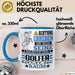 Golfer Geschenk Tasse Lustiger Spruch Erheben Sie Sich Der Golfer Betritt den Raum Blau Trendation