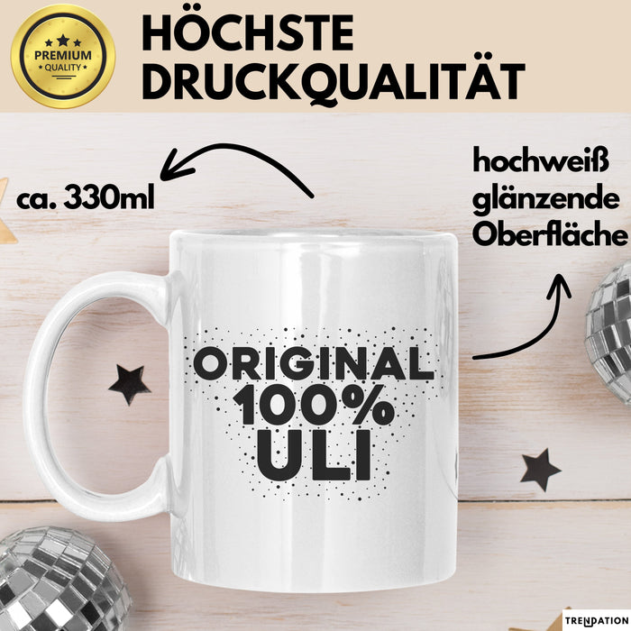 Uli Tasse Original 100% Uli Geschenk Weiß Trendation