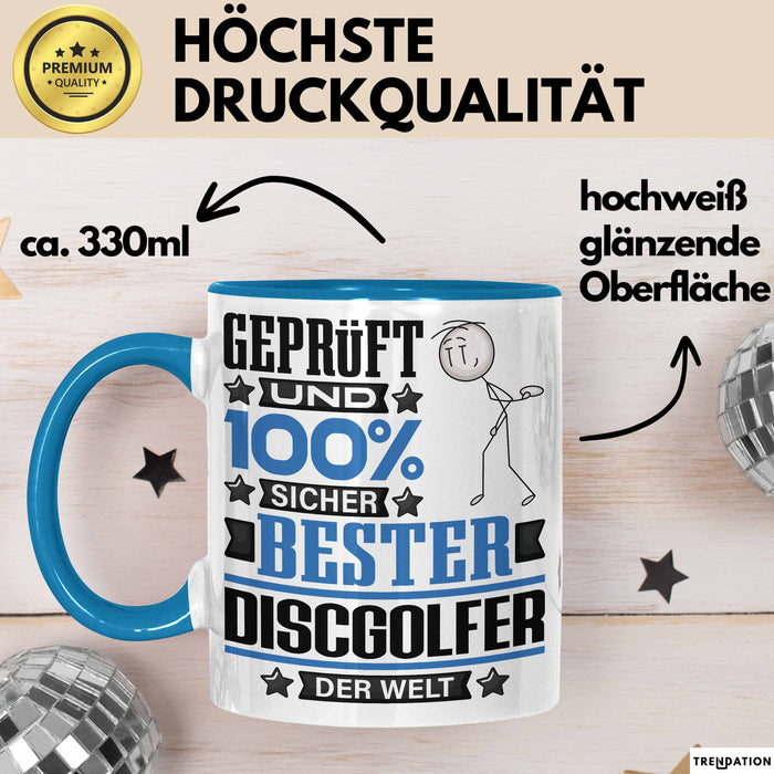 Discgolfer Geschenk Lustiger Spruch für Discgolfer Geschenkidee Bester Discgolfer Der Welt Blau Trendation