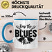 Jazz Tasse Geschenk Keep The Blues Alive Musik Becher Blau Trendation