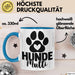 Hundemama Tasse Geschenk Hunde-Mutti Geschenkidee Hundeliebhaberin Kaffee-Becher Blau Trendation