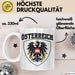 Österreich Tasse Geschenk Flagge Austria Weiß Trendation