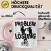 Mountainbike Tasse Geschenk für Mountainbiker Männer Geschenkidee Problem und Lösung Mountainbike Berge MTB Rosa Trendation