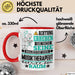 Musiktherapeut Geschenk Tasse Lustiger Spruch Erheben Sie Sich Der Musiktherapeut Betritt den Raum Rot Trendation