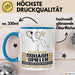 Squash-Spieler Geschenk Tasse Ich Bin Squash-Spieler Aber Sag Doch Einfach Superheld Lustige Geschenkdiee für Squash-Spieler Kaffee-Becher Blau Trendation