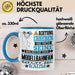 Modellbahnfan Geschenk Tasse Lustiger Spruch Erheben Sie Sich Der Modellbahnfan Betritt den Raum Blau Trendation