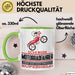 Motorradfahrer Geschenk Tasse Ich Bin Motorradfahrer Aber Sag Doch Einfach Superheld Lustige Geschenkdiee für Motorradfahrer Kaffee-Becher Grün Trendation