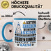 Serienjunkie Geschenk Tasse Lustiger Spruch Erheben Sie Sich Der Serienjunkie Betritt den Raum Blau Trendation