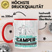 Camper Geschenk Tasse Ich Bin Camper Aber Sag Doch Einfach Superheld Lustige Geschenkdiee für Camper Kaffee-Becher Rot Trendation