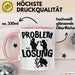 Gärtner Tasse Geschenk für Hobbygärtner Landschaftsgärtner Männer Geschenkidee Problem und Lösung Gartenarbeit Rosa Trendation