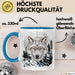 Wolf Tasse Geschenk Abstrakt Wölfe Mondlandschaft Geschenkidee Blau Trendation