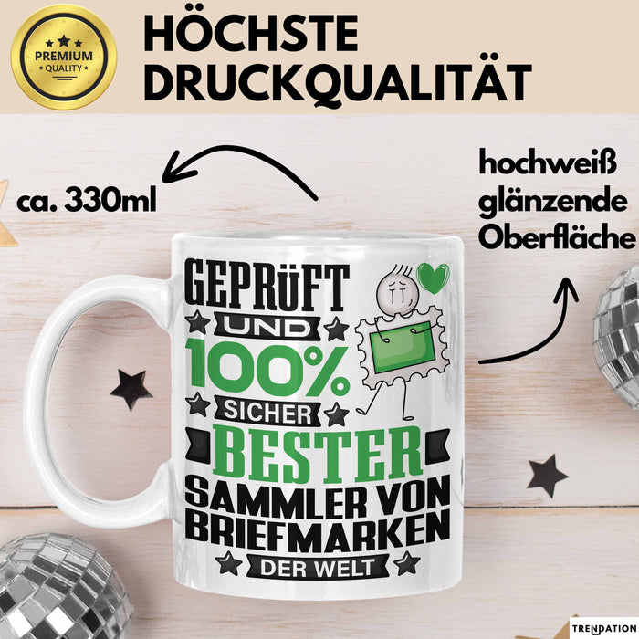 SammlervonBriefmarken Geschenk Lustiger Spruch für SammlervonBriefmarken Geschenkidee Bester SammlervonBriefmarken Der Welt Weiß Trendation