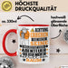 Abenteurreisender Geschenk Tasse Lustiger Spruch Erheben Sie Sich Der Abenteurreisender Betritt den Raum Rot Trendation