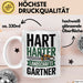 Garten Pflanzen Gärtner Tasse Geschenk Lustige Geschenkidee Spruch Hart Härter Landschaftsgärtner Weiß Trendation