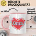 Oma Tasse Geschenkidee Oma Herz Liebende Familie Nana Rosa Trendation