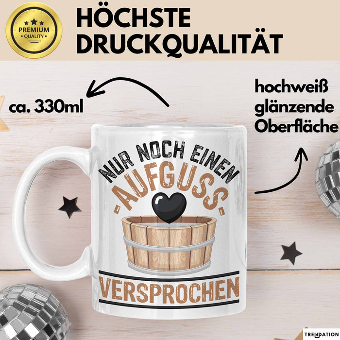 Lustige Tasse Geschenk Aufguss Versprochen Witziger Becher Weiß Trendation
