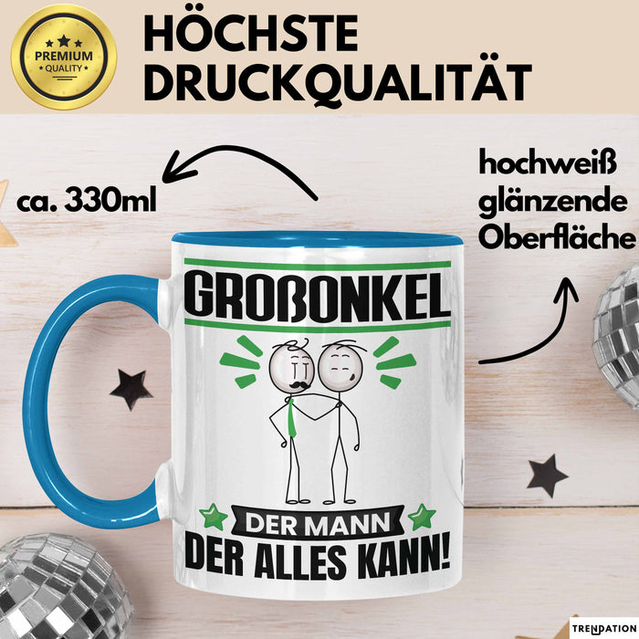 Großonkel Tasse Geschenk für Großonkel Der Mann Der Alles Kann Geschenkidee zum Geburtstag Blau Trendation