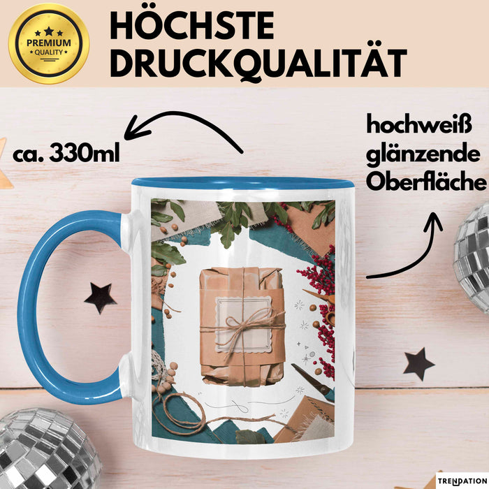 Bastler Tasse Geschenk Lustige Geschenkidee Spruch Für Handmade Verkäufer Blau Trendation