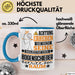 Bogenschießer Geschenk Tasse Lustiger Spruch Erheben Sie Sich Der Bogenschießer Betritt den Raum Blau Trendation