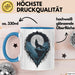 Wolf Tierliebhaber Tasse Geschenkidee für Wildtier Fans Blau Trendation