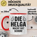 Helga Tasse Geschenk Die Helga Macht Dat Schon Geschenkidee Becher mit Name Rot Trendation