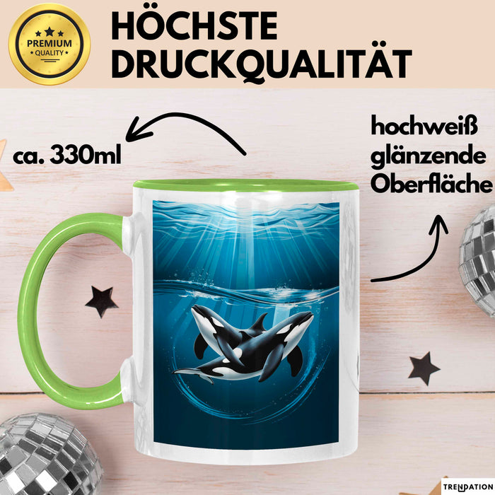 Wal Tier Tasse Geschenk Lustige Geschenkidee Spruch Grün Trendation