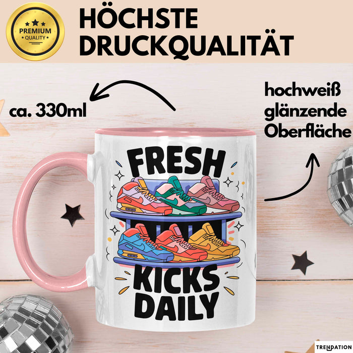 Sneakerhead Tasse Geschenk Lustige Geschenkidee Spruch Für Schuh Sammler Rosa Trendation
