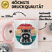 Waschbär Tierliebhaber Tasse Geschenk Lustige Geschenkidee Spruch Rosa Trendation
