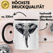 Elefant Tier Tasse Geschenk Lustige Geschenkidee Spruch Schwarz Trendation