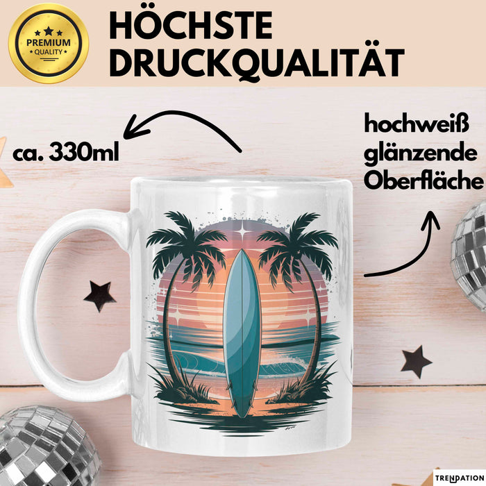 Surfer Tasse Geschenk Lustige Geschenkidee Spruch Für Wellen Jäger Weiß Trendation