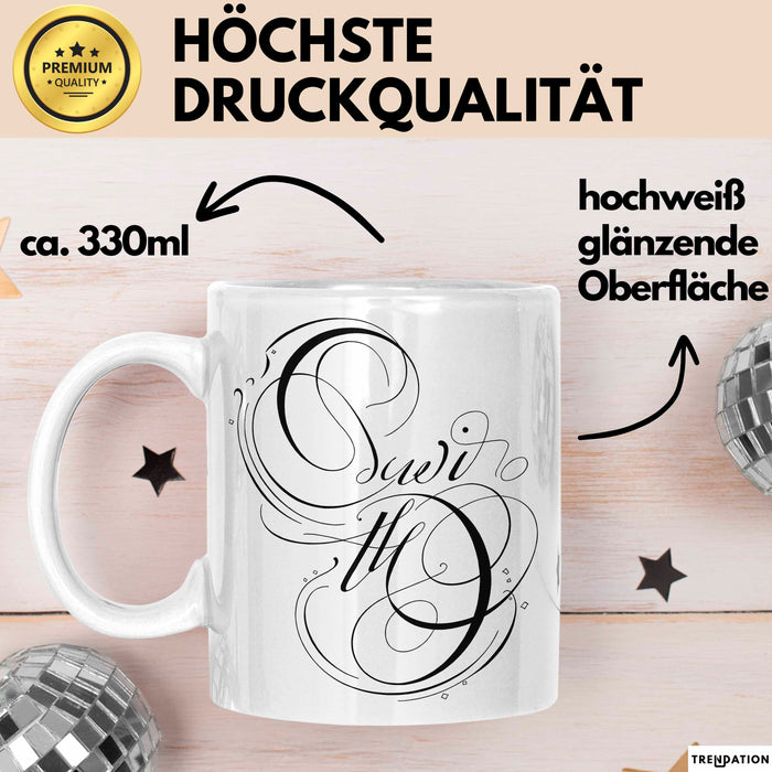 Kalligraf Tasse Geschenkidee für Handlettering Künstler Weiß Trendation