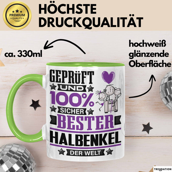 Halbenkel Geschenk Lustiger Spruch für Halbenkel Geschenkidee Bester Halbenkel Der Welt Grün Trendation